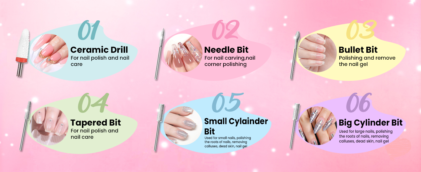 Професійний портативний фрезер для нігтів 45000 об/хв з LCD-дисплеєм (рожевий)