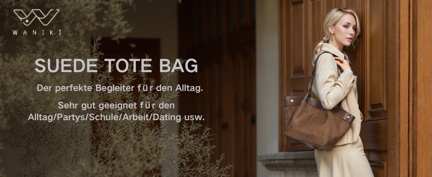 Сумка жіноча велика елегантна через плече PU шкіра Shopper Bag для роботи, школи, офісу, повсякденна (Коричнева)