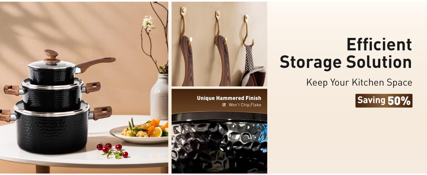 Набір посуду DishDelight 12-piece з гранітною керамікою, індукційний, чорний