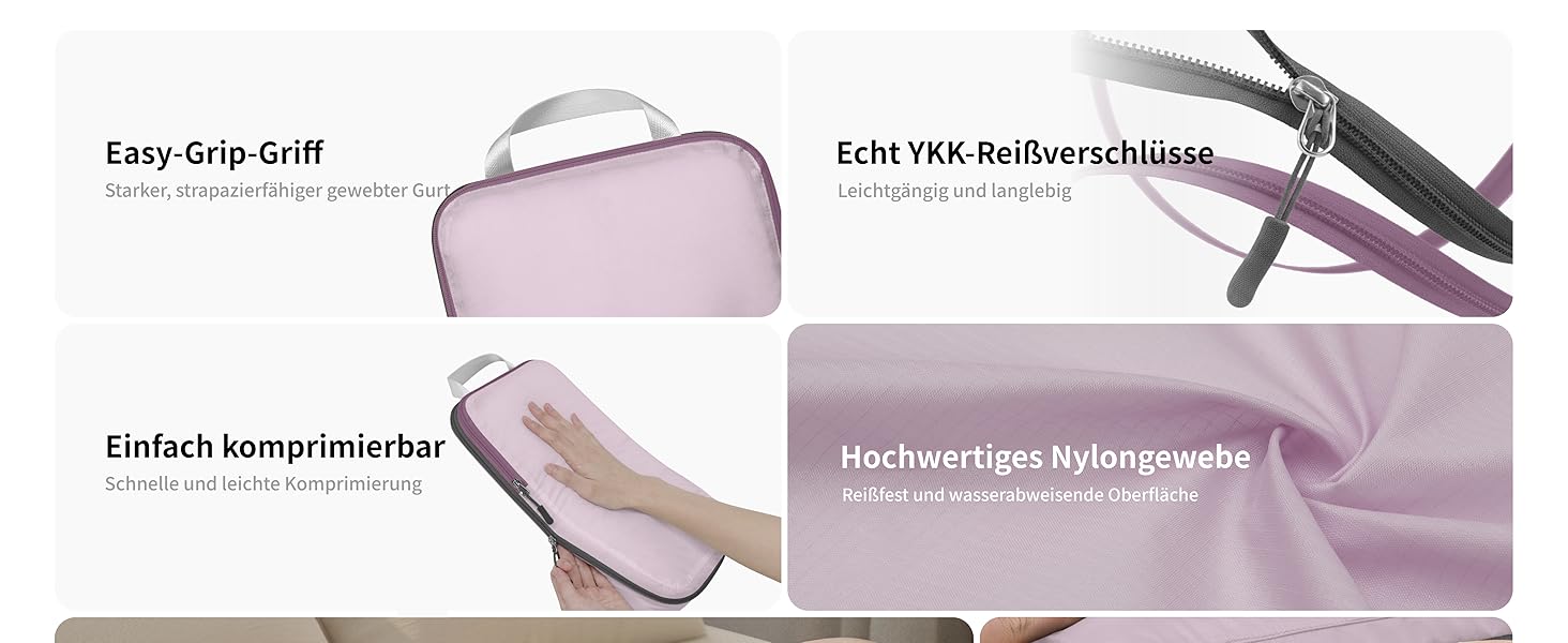 Набір кубиків-органайзерів для подорожей Cipway Kompressions, 6 шт. (білий, Mauve Pink)