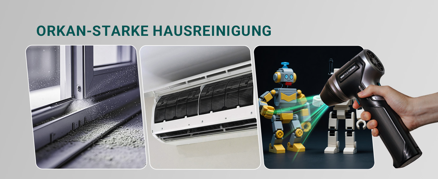 VANTRUE POWER Електричний повітряний пилосос-800G, бездротовий, акумуляторний, для чищення клавіатури, автомобіля, дому