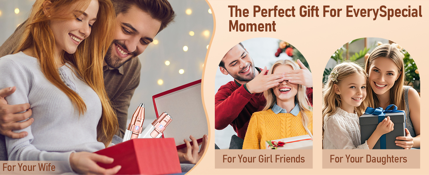 Електричний тример для брів та обличчя для жінок iFanzeTech: прецизійний триммер для брів та електричний жіночий гоління обличчя та бороди