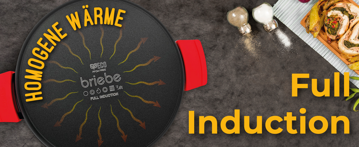 Каструля Briebe Black Titanium з титановим покриттям, 16 см, індукція, склокришка, для плити та духовки