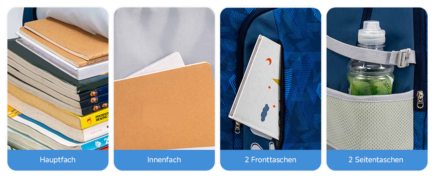 Шкільний рюкзак для підлітків 46L, рюкзак для школи, гімназії, старшої школи з нагрудним ременем, світловідбиваючими елементами, відділенням для 17.3' ноутбука, міцний, повсякденний, фіолетовий - 5255