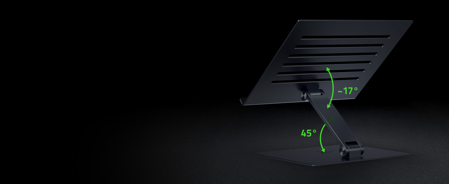 Підставка для ноутбука Razer Adjustable - Регульована, для екранів до 18 дюймів, алюміній, вентиляція, білий/чорний