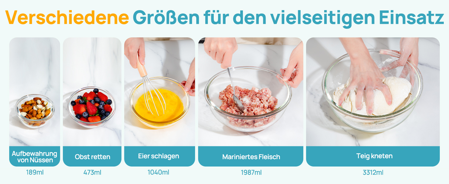 Набір контейнерів для їжі Vtopmart (15 шт.) з кришкою, скляні, для зберігання, мікрохвильова піч, морозильник, посудомийна машина