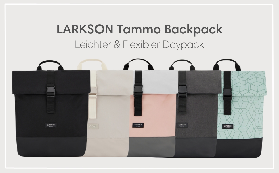 Рюкзак LARKSON Tammo ролтоп для ноутбука 16'' водостійкий, для роботи, університету, велосипеду, з ортопедичною спинкою, унісекс