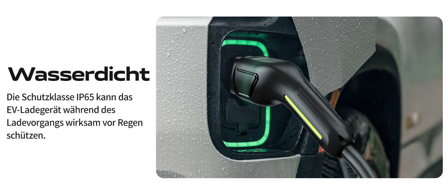 Кабель для зарядки електромобіля Type 2, 3.6KW, 6A-16A, LED-дисплей, 8м, IP65, IEC 62196-2, EU-Schuko