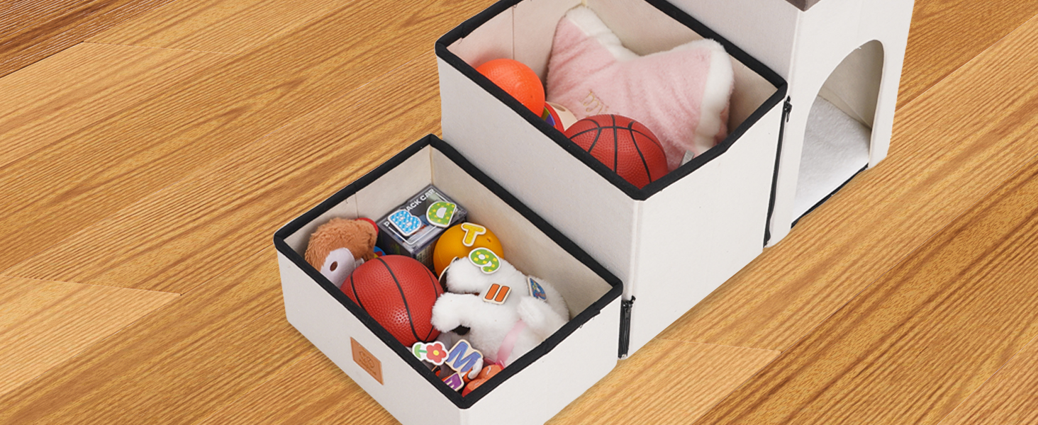 Сходинки для собак на 3 сходинки, 44 см, з місцем для зберігання, для ліжка/софи, для котів, для літніх тварин, губка, хатня тварина, бежевий колір