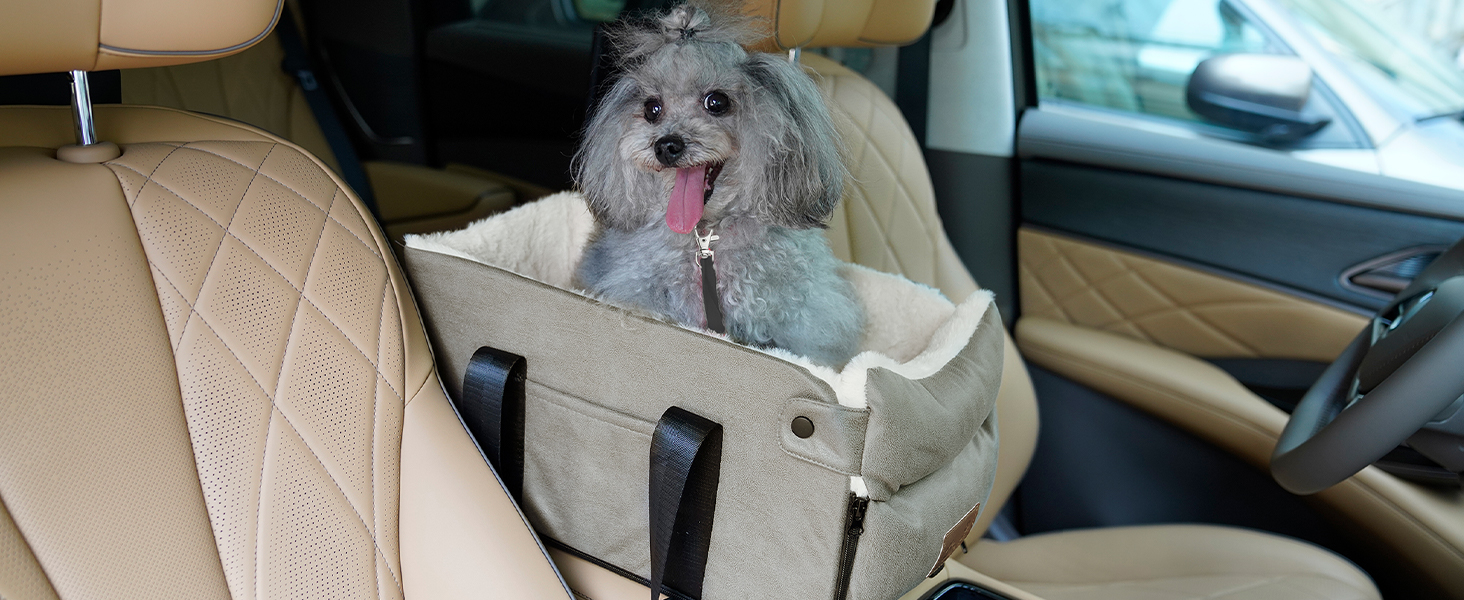 Автокрісло для собак та котів з консоллю: знімне, миється, підходить для подорожей (до 6.1 кг)