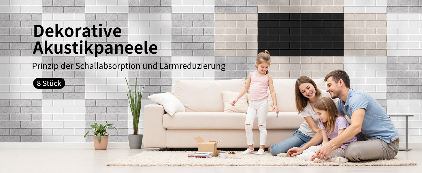 Акустичні панелі самоклеючі для звукоізоляції стін, 30x30x0.9 см, набір 8 шт, чорні — для студії звукозапису, геймерської кімнати та офісу