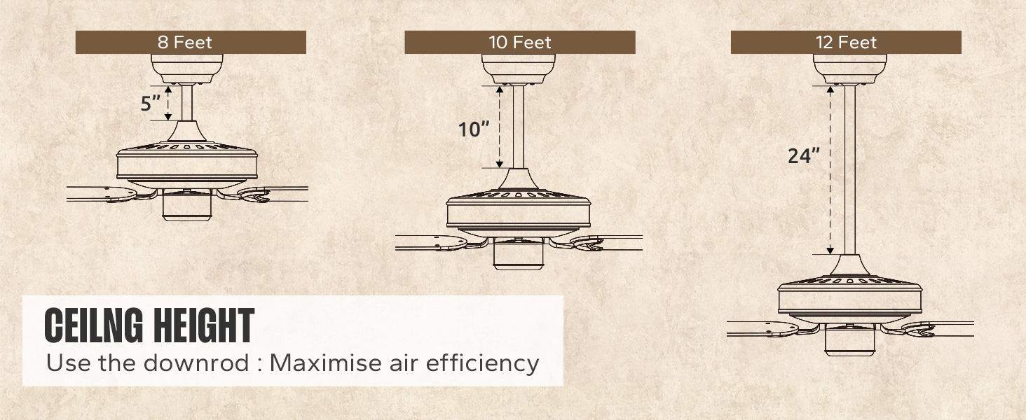 152 см, дерев'яний стельовий вентилятор з дистанційним керуванням, 3 лопаті, DC-двигун, для дому та вулиці, таймер, без освітлення