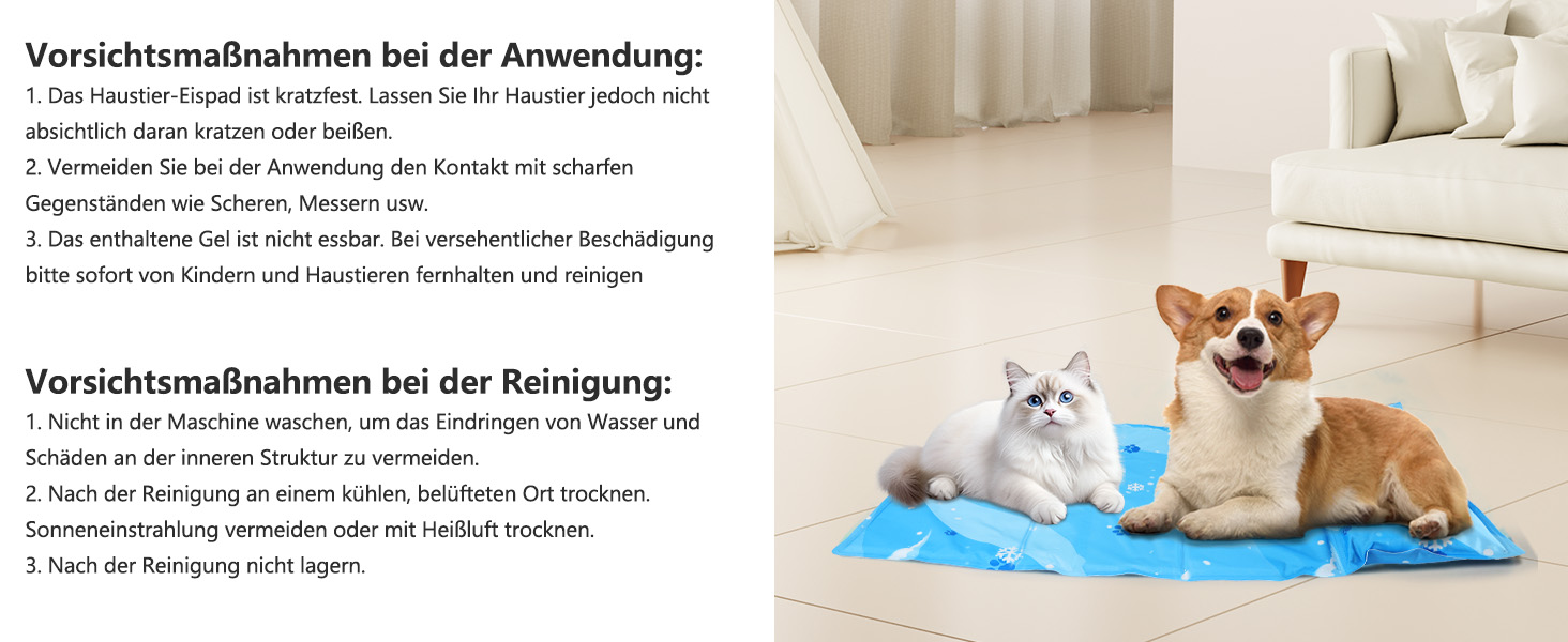 Кілим-охолоджувач для собак та котів, 50x90 см, блакитний. Самостійно охолоджуючий, з нетоксичним гелем, зносостійкий