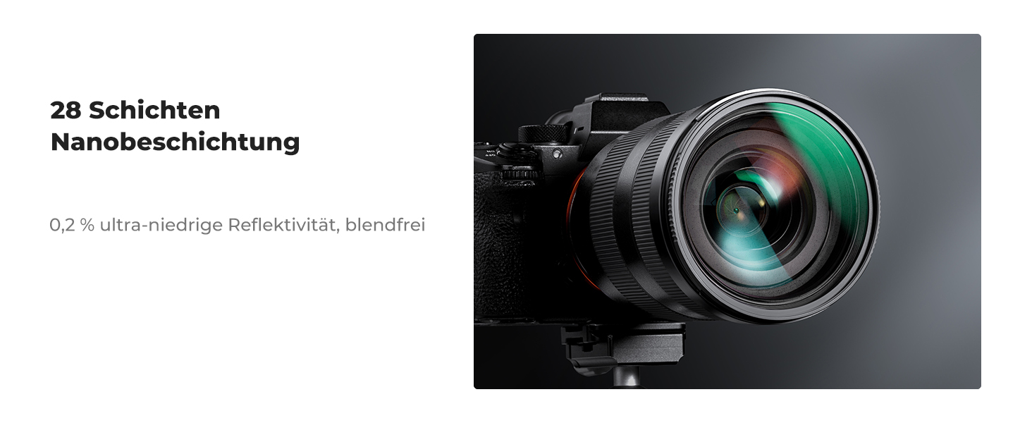 Фільтри K&F Concept Black Mist 82mm (1/4 & 1/8) для відео та портретної зйомки (Nano-Xcel)