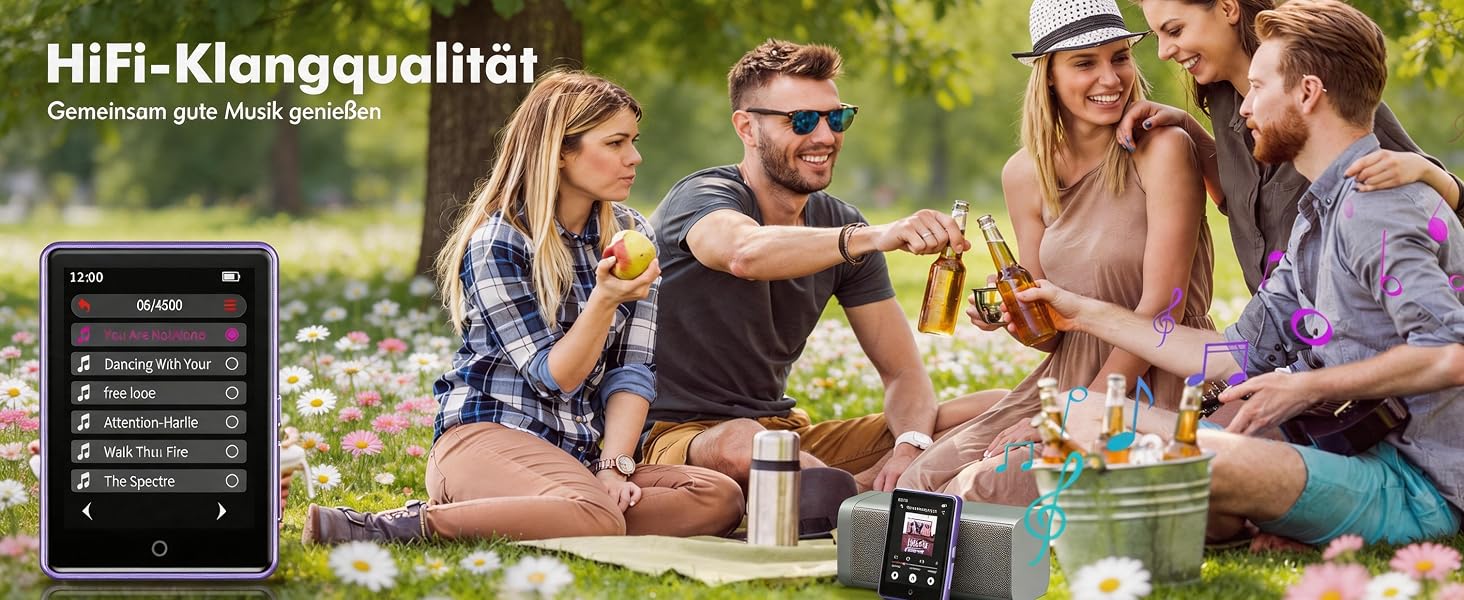 Дитячий MP3-плеєр з Bluetooth 5.3, вбудованим динаміком та сенсорним екраном 2.8