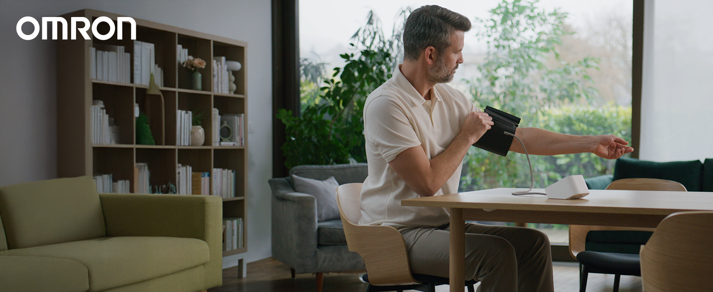 Тонометр OMRON X2 Essential - цифровий, для вимірювання артеріального тиску на плечі | клінічно перевірений | виявлення нерегулярного серцебиття та гіпертонії | з контролем положення манжети | 22-32 см