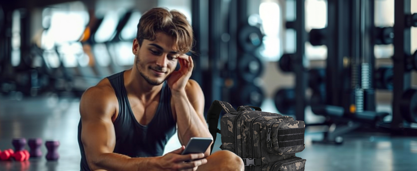Тактичний рюкзак ProCase 40 л для армії, туризму, полювання, кемпінгу, водонепроникний, камуфляж чорний