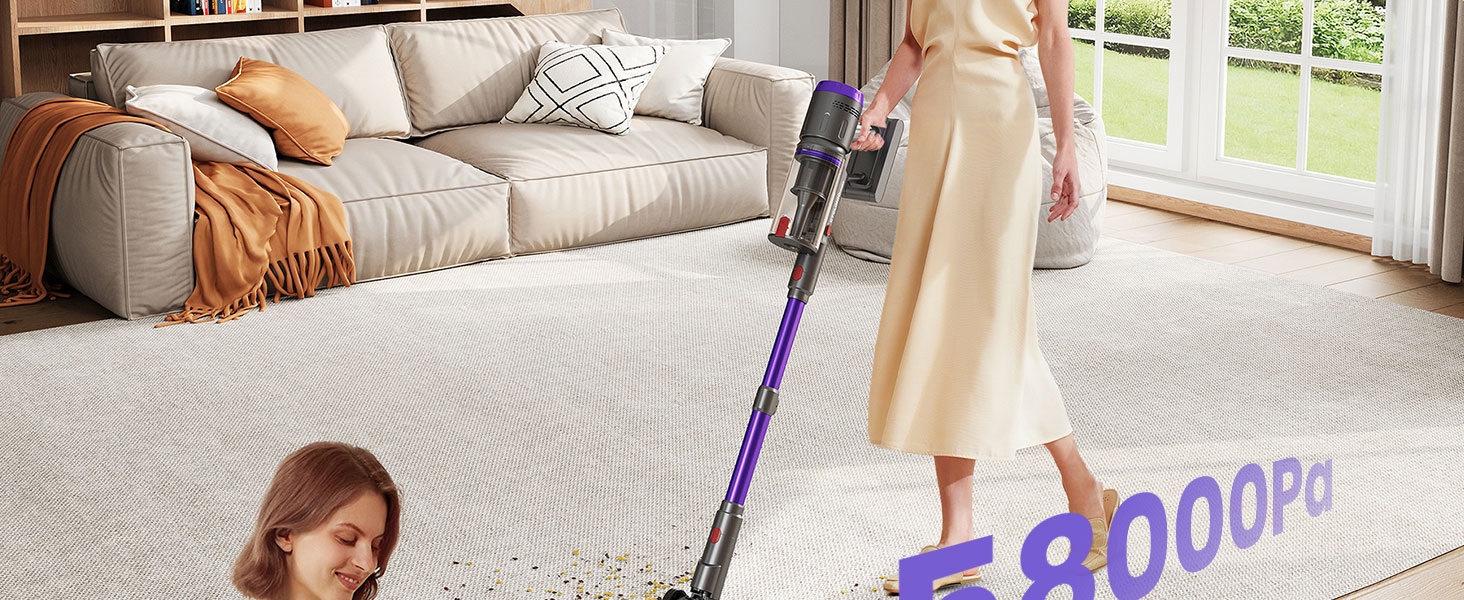 Бездротовий акумуляторний пилосос NOVAX T80 Flex: потужність 600W, 58000Pa, час роботи 75 хвилин, міні-насадка FurTornado™, гнучке з'єднання, самостійна підставка, для килима, твердих поверхонь, шерсті тварин, щітка від кліщів.