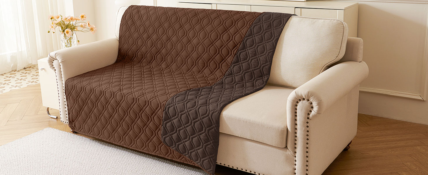 Водонепроникний килимок для собак Homaxy, килимок для собак на вулицю, миється, двосторонній, м'який килимок для котів, підходить для дивану, ліжка, в дорогу (130x100 см, 203x152 см, коричневий+шоколадний)