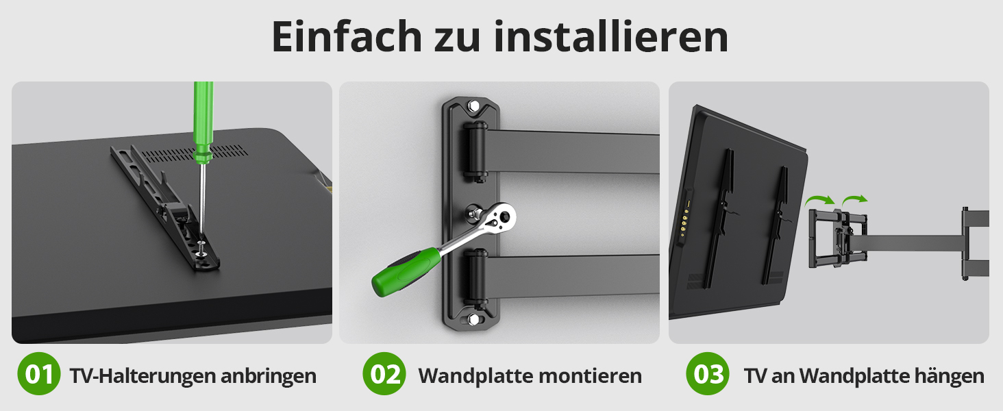 Кріплення для телевізора USX MOUNT на стіну з подовженою балкою, для LCD/LED/OLED телевізорів 37-80 дюймів, витягування 814 мм, регульоване нахилом та поворотне на 180°, VESA до 600x400 мм, вантажопідйомність до 45 кг, ідеально для кутового монтажу