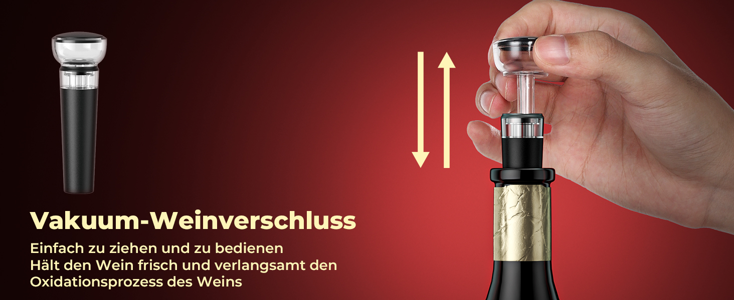 Електричний відкривачка для вина GHB 6-в-1 з USB-зарядкою, зрізач фольги, виливає вино та вакуумний затвор. Подарунок для поціновувачів вина