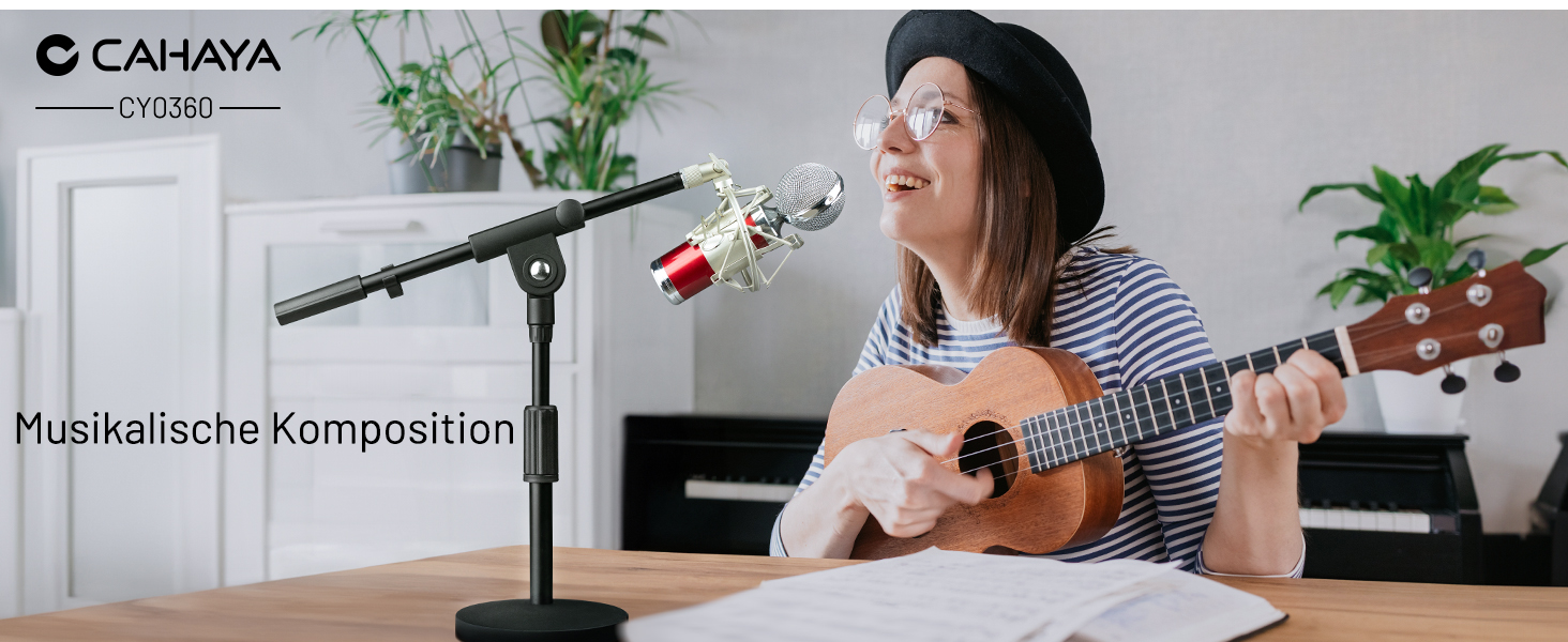 Підставка для мікрофона CAHAYA CY0360: регульована, 180° обертання, для конференцій, ігор та стрімінгу