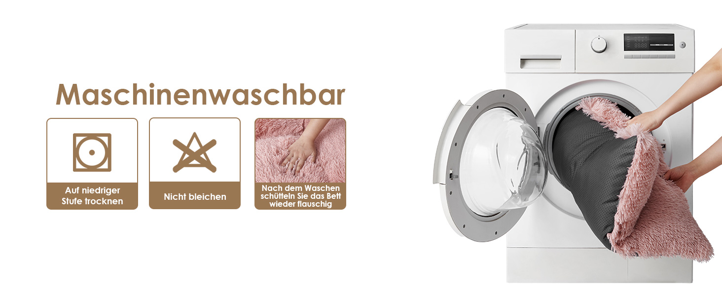 М'яке ліжко для собак EHEYCIGA, 60x45 см, рожеве. Зручне, миється, з антиковзаючою основою. Ідеальне для маленьких собак.