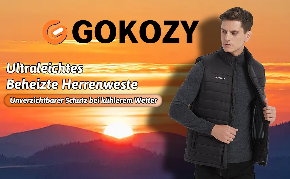 Обогрівальний жилет Gokozy для чоловіків та жінок з акумулятором 10000 mAh та 5 зонами обігріву, чорний XL