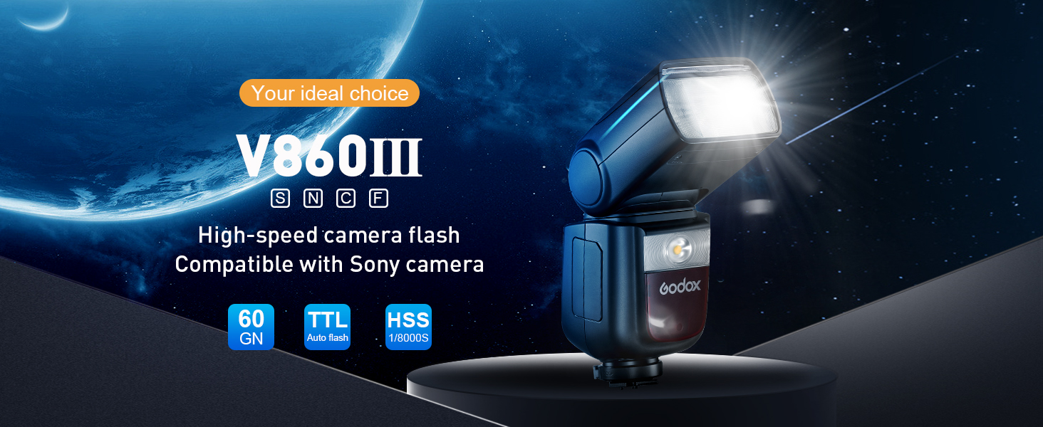 Спалах Godox V860III-C E-TTL II: Швидкий, Потужний, для Canon EOS