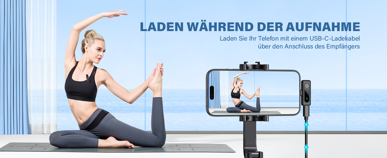 Беспроводной петличный микрофон для iPhone, iPad, Android - миниатюрный клип-микрофон с шумоподавлением, авто-подключением, функцией отключения звука и реверберацией, идеально подходит для видеоблогинга, видеосъемки, TikTok