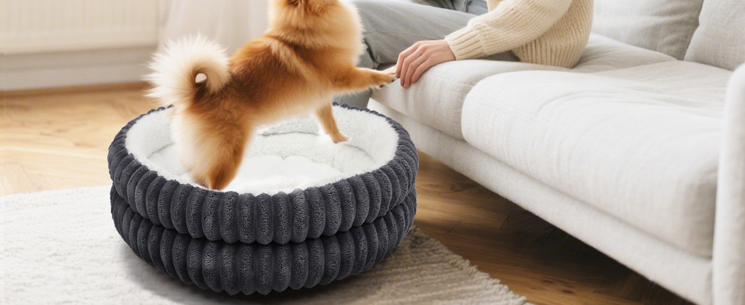 Килимок для котів XIAPIA, плюшевий, 58x20 см, сірий. М'який, теплий, ортопедичний, з нековзким дном