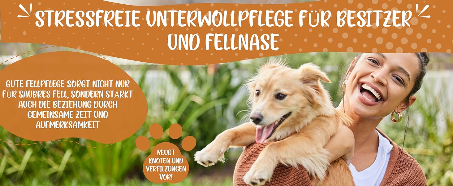 Щітка для підшерстка собак та котів TESTURTEIL, бамбук 2в1, M-L | Видаляє підшерсток та ковтуни