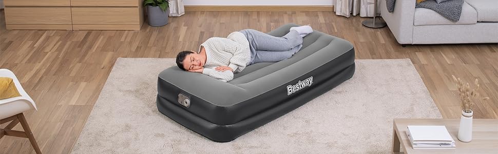 Надувний матрац Bestway 67401-5 з вбудованим насосом, 191x97x46 см, односпальний