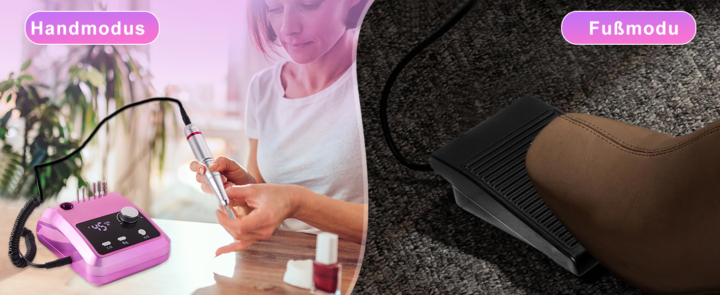 Електричний фрезер для нігтів CozyZen Professional: набір для манікюру та педикюру з LCD-дисплеєм, 45000 об/хв, для акрилу та гелю