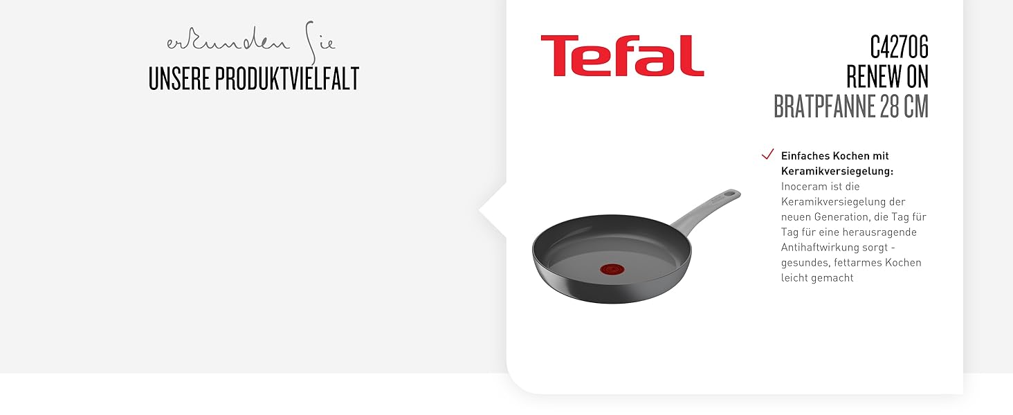 Сковорода Tefal Infinite Induction 28 см з антипригарним покриттям та індикатором температури
