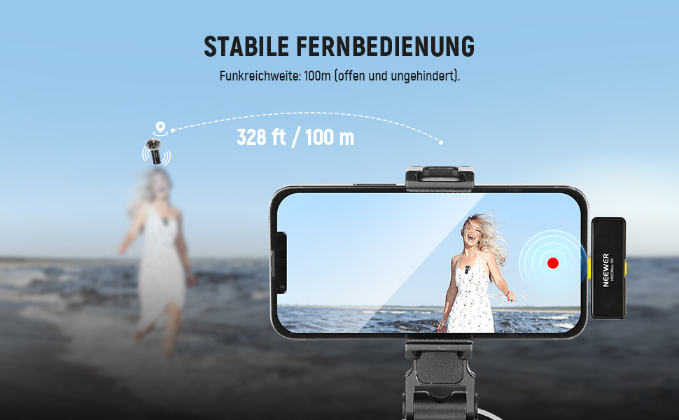 NEEWER Бездротовий петличний мікрофон KM23Max з акумулятором 8 годин, шумозаглушенням та USB-C, сумісний з DJI, Insta360, iPhone, Android, PC