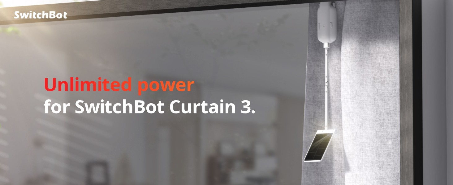 Розумний автоматичний відкривач штор SwitchBot із Bluetooth, додатком і таймером, потужний мотор, сумісний з Alexa, Google Home (потрібен SwitchBot Hub), сонячна панель для Curtain 3