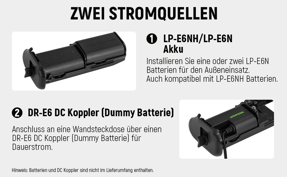 Грип батареї NEEWER BG-R10 для Canon EOS R5 R5C R6 R6 Mark II - сумісний з LP-E6/LP-E6N/LP-E6NH