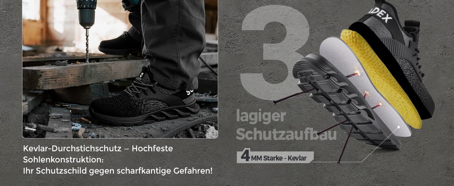 Зручні робочі черевики Suadex з металевим носком для чоловіків та жінок. Дихаючі, розміри 37-48 EU, колір червоний