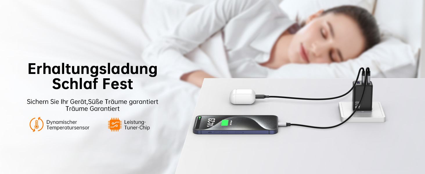 Зарядний пристрій USB-C 67W NOVOO GaN III з 3 портами, швидка зарядка для MacBook, iPad, Pixel, Samsung, iPhone, Steam Deck - Чорний