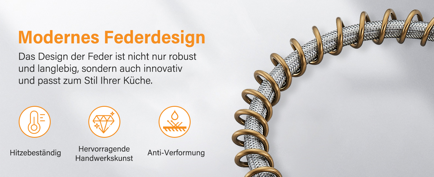 Кухляна змішувач Hbronzeshower з висувною лійкою, 360° обертання, нержавіюча сталь, з душем, для кухні