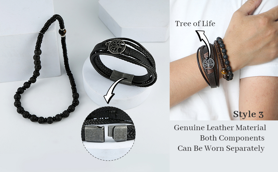 Браслети HZMAN з натуральної шкіри