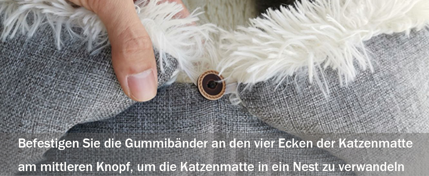 Ліжко для кота YUYTE, миється, для дому, тепле, зручне, підходить для будь-якої пори року (біле)