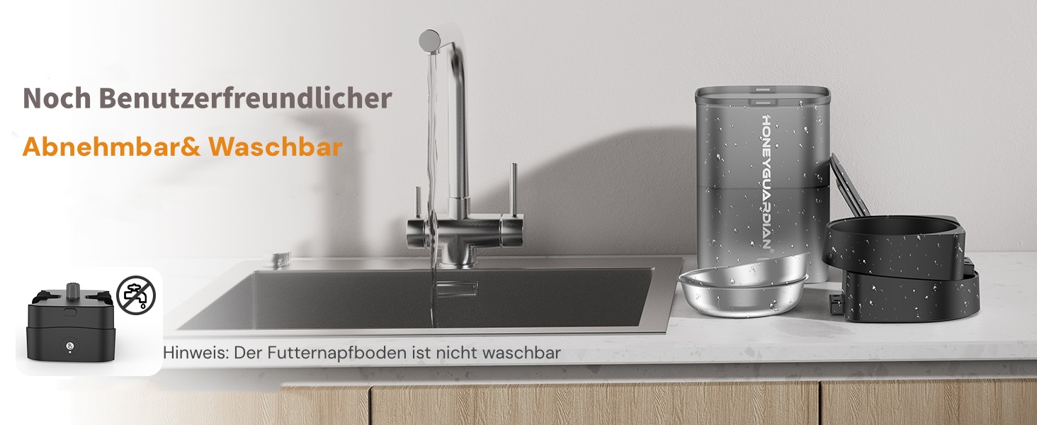 Автоматичний кормушка для котів та собак з Wi-Fi, 5L, 1-6 прийомів їжі, сенсор контролю рівня корму, чорний