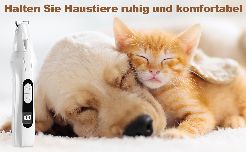 Професійний триммер для собак PawTrim Pro: безшумний, акумуляторний з LED та цифровим дисплеєм. Для догляду за лапами, очима, вухами та обличчям собак та котів.