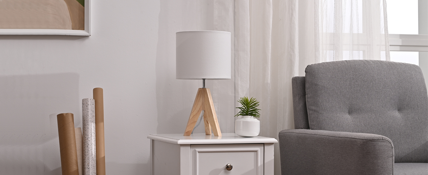 LED-лампа на тумбочку EDISHINE, 2 шт. в наборі, торшери з USB, диммування, сірий абажур, для спальні, вітальні, подарунок