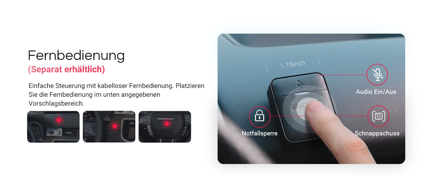 Відеореєстратор VANTRUE E1 Pro 4K HDR STARVIS: Автомобільний відеореєстратор з GPS, Wi-Fi, нічним баченням та паркувальним режимом