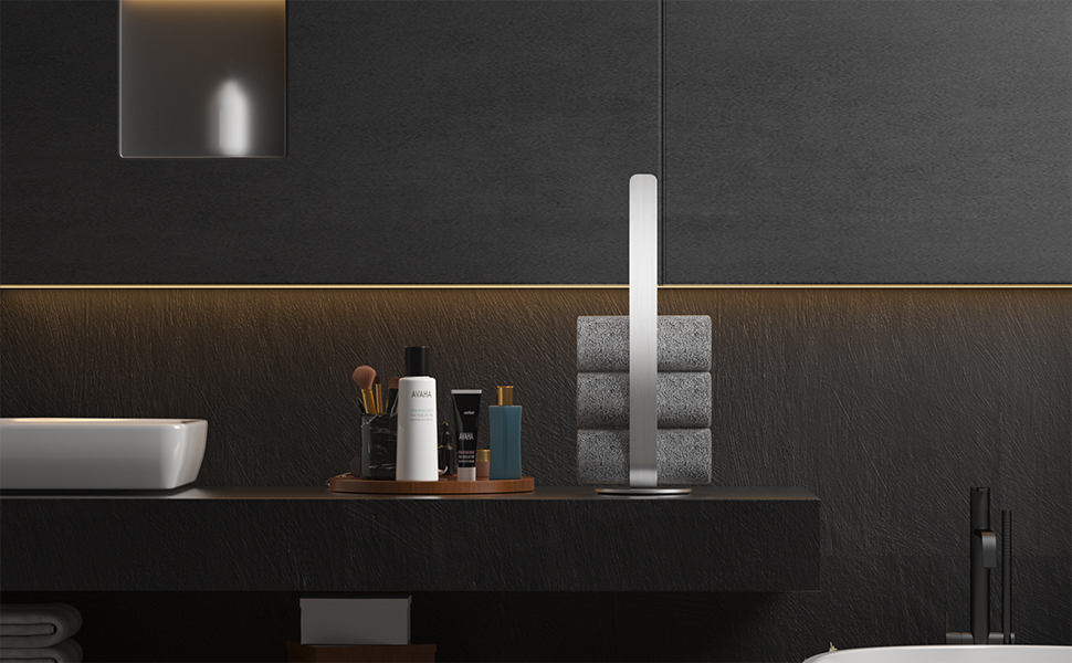 Тримач для рушників ZUNTO без свердління, для гостей, самоклеючий, штанга для рушників з нержавіючої сталі, 40 см, сріблястий (стійкий)