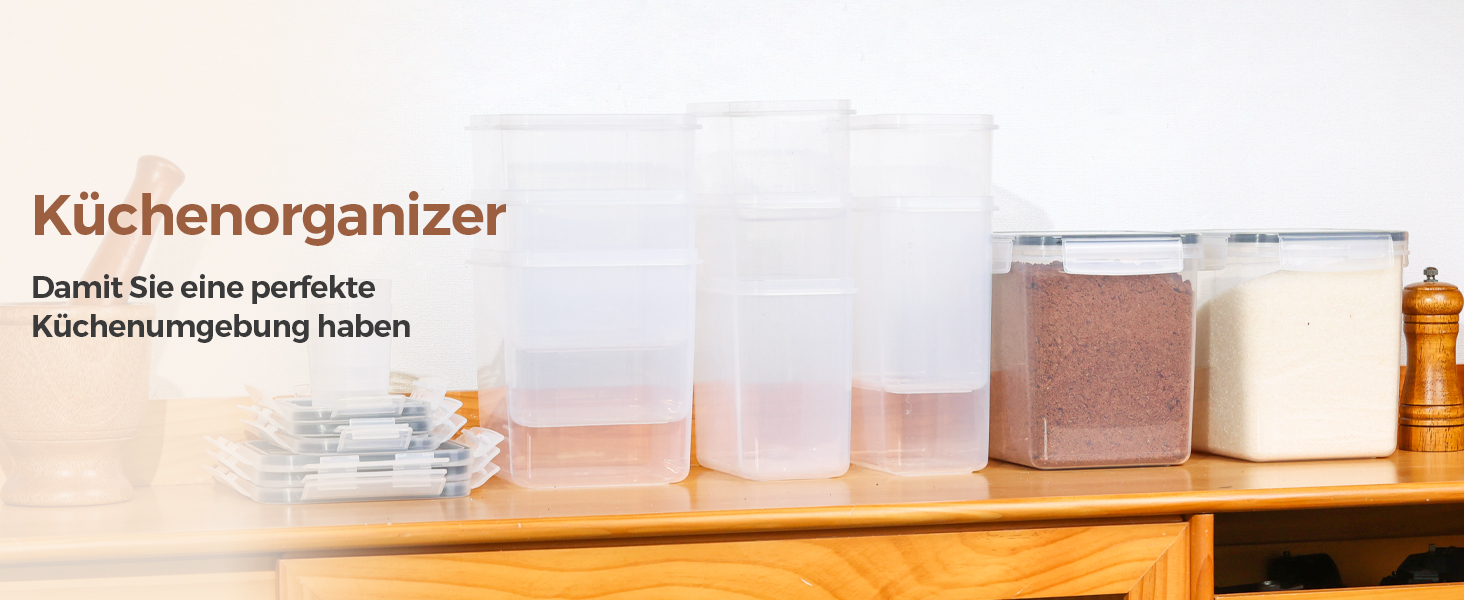 Набір контейнерів для борошна ComSaf 2.5L (3 шт.) - герметичні, для зберігання круп, мюслі, борошна, мигдалевого борошна