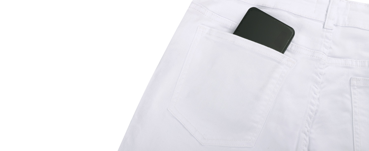 Чоловічі рвані джинси GINGTTO Skinny Stretch Slim Fit (білі, 28W/32L)